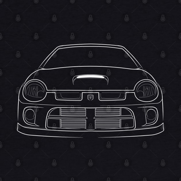 Dodge SRT4 Neon - front stencil, white by mal_photography